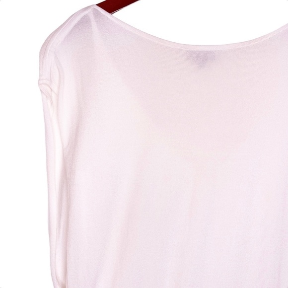 WORTH New York Double Layer Sleeveless Knit Banded Hem Top Size Medium in White - Picture 8 of 13